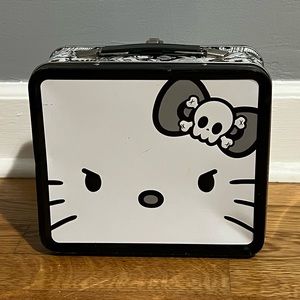 Angry Goth Punk Hello Kitty Metal Lunch Box Rare